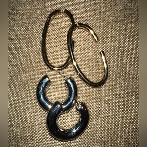 Gold and silver hoops